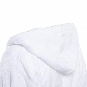 Roberto Cavalli ZEBRAGE hooded bathrobe White