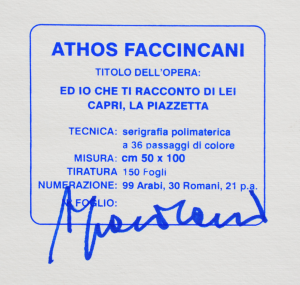 Faccincani Athos Serigrafia polimaterica Formato cm 50x100