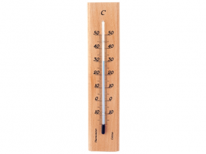 Termometro per ambiente in legno chiaro