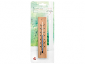 Termometro per ambiente in legno chiaro