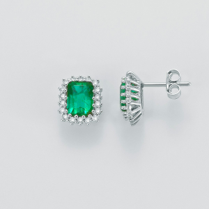 MILUNA-Orecchini con smeraldi e diamanti