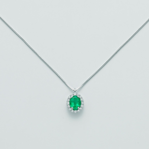 MILUNA-Collana in oro con smeraldo e diamanti