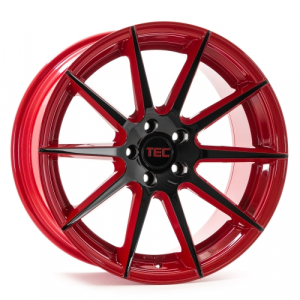 Cerchi in lega  Tec-Speedwheels  GT7  20''  Width 8,5   5x114,3  ET 40  CB 72,5    Rot-Schwarz-Glanz 2 Farbig