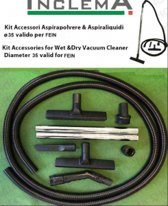 KIT tubo flessibile e Accessori Aspirapolvere & Aspiraliquidi ø35 valido per FEIN DUSTEX 25 e FEIN DUSTEX 35