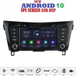 ANDROID 10 autoradio 2 DIN navigatore per Nissan Qashqai Nissan X-Trail Nissan Rogue 2014-2020 GPS DVD WI-FI Bluetooth MirrorLink