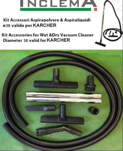 KIT tubo flessibile e Accessori Aspirapolvere & Aspiraliquidi ø35 valido per KARCHER