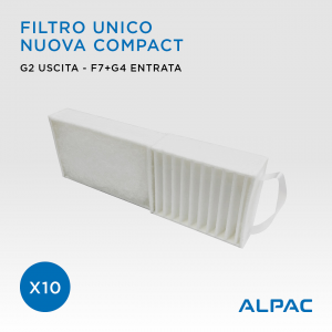 PROMO x10 Filtro unico Alpac Nuova Compact / Climapac Aliante, Arias / Helty Flow Easy, Plus, Elite, Flow40