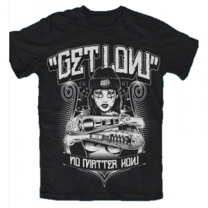 T-Shirt GET LOW for man - Nera