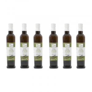 Olio Evo Ogliarola 500ml 2021/22 - Olio extravergine di oliva Italiano cultivar Ogliarola Sante 6 Bottiglie da 500 ml - 