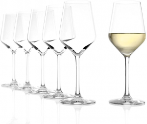Set 6 calici in vetro cristallo per vino bianco Revolution, 365 ml