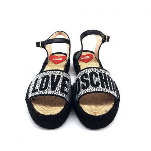 Sandalo nero Love Moschino