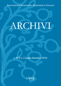 Archivi a. XIV-n. 2 (luglio-dicembre 2019)