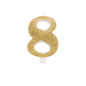 Candeline Per Torta Sagomata N. 40 Oro Gold, Compleanno