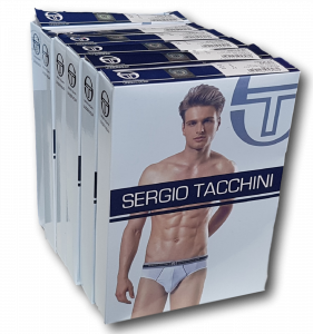 SERGIO TACCHINI. 6 Slip uomo, Cotone, Elastico esterno. Underwear - 9001.