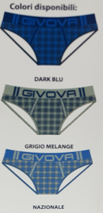 GIVOVA. 6 Slip uomo, con elastico esterno 95% Cotone - 5% Elastan Underwear G734