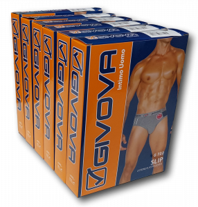 GIVOVA. 6 Slip uomo, con elastico esterno 95% Cotone - 5% Elastan Underwear G722