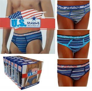 U.S. SEASONS. 6 Slip uomo cotone bielastico. Underwear - SM101.