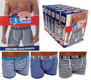 U.S. SEASONS. 6 Boxer uomo cotone bielastico. Underwear - BM100.