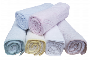 Asciugamani bagno 6 Viso + 6 ospiti in spugna di Cotone 100%. ATMOSPHERE LE ROSE