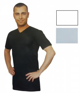 REGENT. Maglietta intima T-shirt - 48, Uomo manica corta, Scollo V, Cotone.