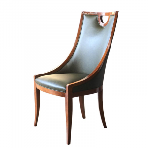 Silla acolchada en cuero, silla de salón 'Joyce'