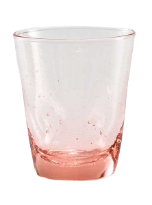 Bicchiere acqua Venezia bugnato rosa bolloso (6pz)