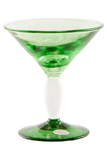 Glass blown Ice cream grit Green Emerald (6pcs)