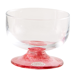 Coppa vetro soffiato graniglia rubino (6pz)