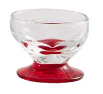 Eis Gläser Trasparent Rot (6stck)