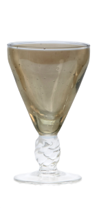 Glass blown Ice cream cup Metal Grey (6pcs)