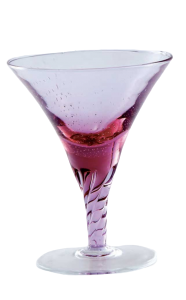 Glass blown Ice cream cup Lilac Transparent (12pcs)