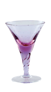 Glass blown Ice cream cup Lilac Transparent (12pcs)