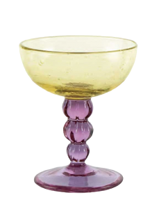 Eis Gläser Gelb Flieder (6Stück)