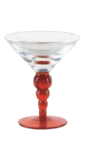 Glass blown Ice cream cup transparent red(12pcs)