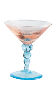 Eis Gläser Pink Hellblau (12 Stück)