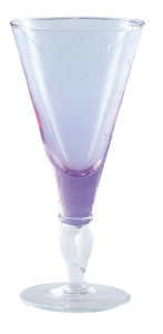 Glass blown Ice cream cup  Lilac White (12pcs)