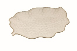 Beige Leaf Tray - Stoneware