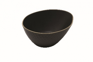 Schwarz Angular Bowl - Steinzeug
