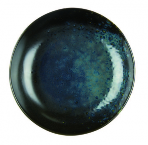 Coppa rotonda color nero con puntini reattiviblu