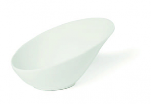 Ivory slanting oval bowl Febe
