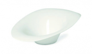 Ivory wavy oval bowl Febe