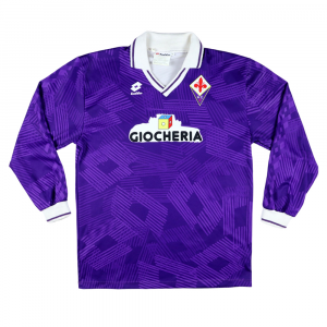 1993-94 Fiorentina *MATCH ISSUE* home jersey (#8 EFFENBERG) - XL • RB -  Classic Soccer Jerseys