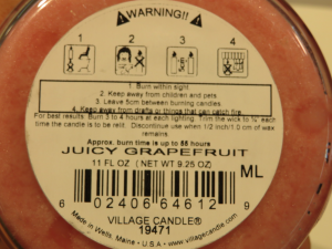 Candela Village Candle Juicy Grapefruit 50 ore