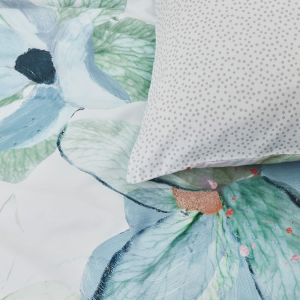 100% cotton satin double duvet cover set by Oilily BITTER SWEET
