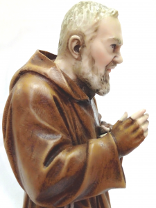 Statua Made in Italy Padre Pio da Pietrelcina cm.30 in marmo resina decorata a mano per interno-esterno