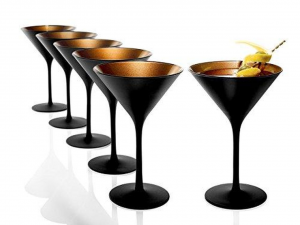Set di 6 bicchieri da cocktail in bronzo nero 240 ml
