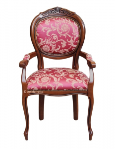Head chair with carved design