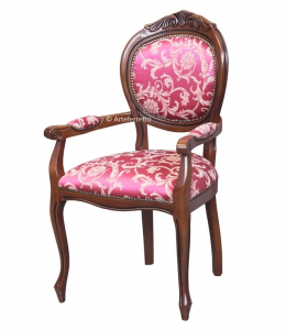 Head chair with carved design