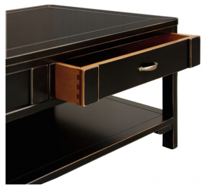 Black lacquered coffee table