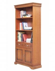 2-door bookcase with drawer